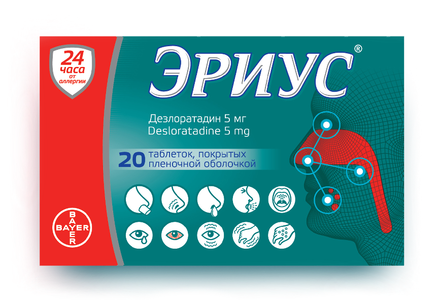 Таблетки Эриус® от аллергии