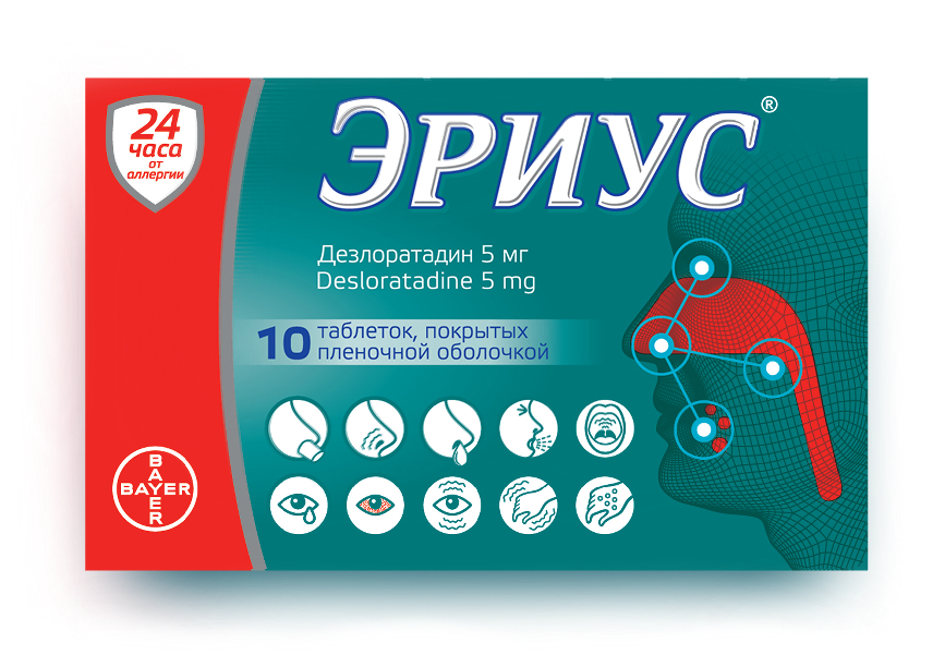 Таблетки Эриус® от аллергии