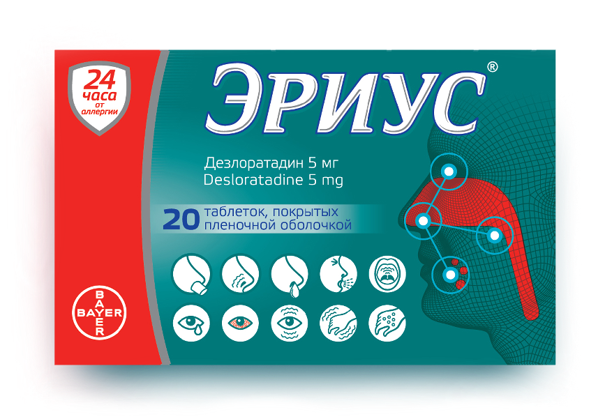 Таблетки Эриус® от аллергии